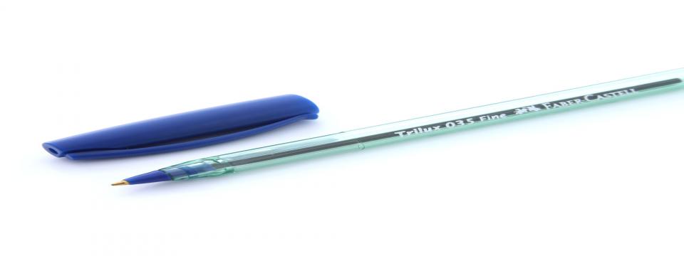 CANETA TRILUX PONTA FINA AZUL