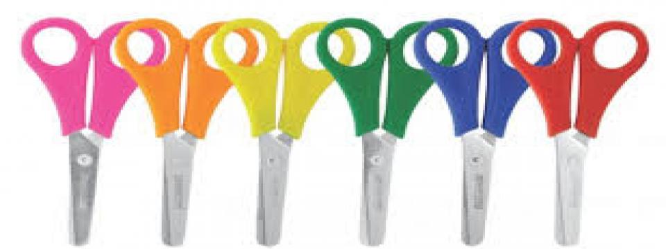 TESOURA ESCOLAR COLORIDA 13CM