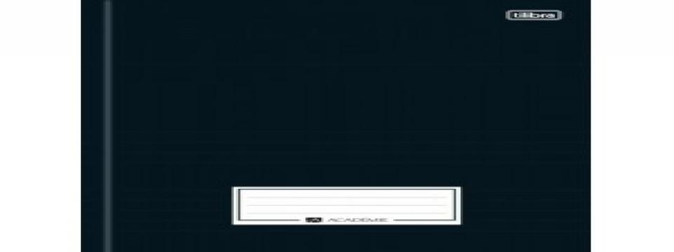 CADERNO BROCHURA  PRETO CAPA DURA  96 FL