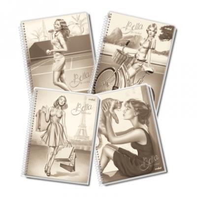CADERNO 1/4 CD 96FLS BELLA