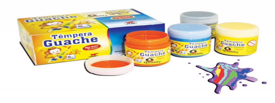 TINTA GUACHE 6 CORES 15ML