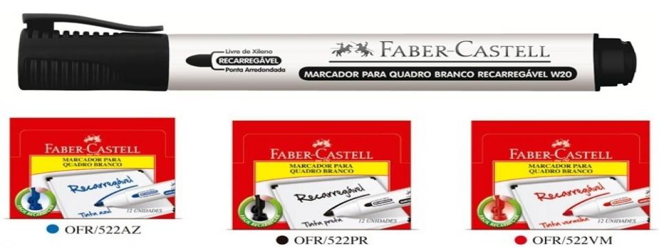 MARCADOR QUADRO BRANCO RECARREGAVEL PRETO